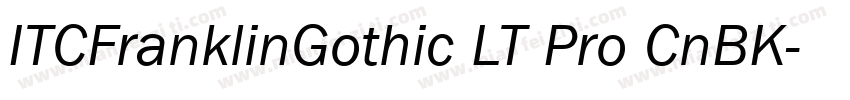 ITCFranklinGothic LT Pro CnBK字体转换